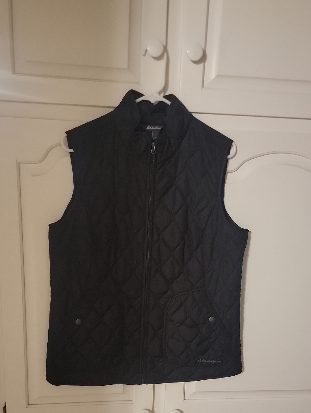 Eddie Bauer Black Quilted Sleeveless Vest